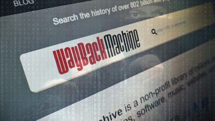 Imagem Wayback Machine da Internet Archive