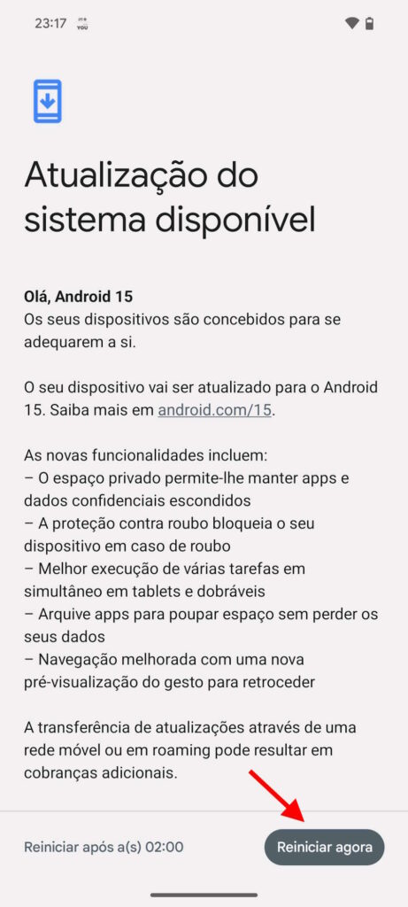 Android 15 Pixel Google instalar