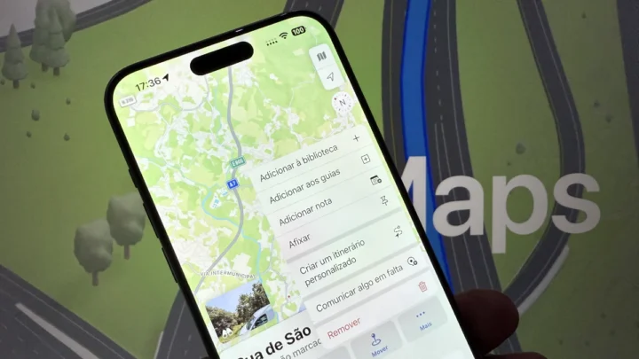 Imagem Mapas no iOS 18 com anotações nos locais