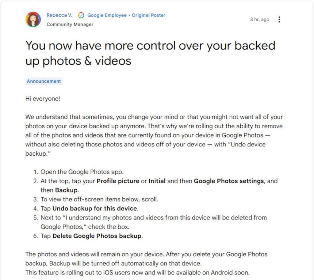 Google Fotos backup fotografias smartphone