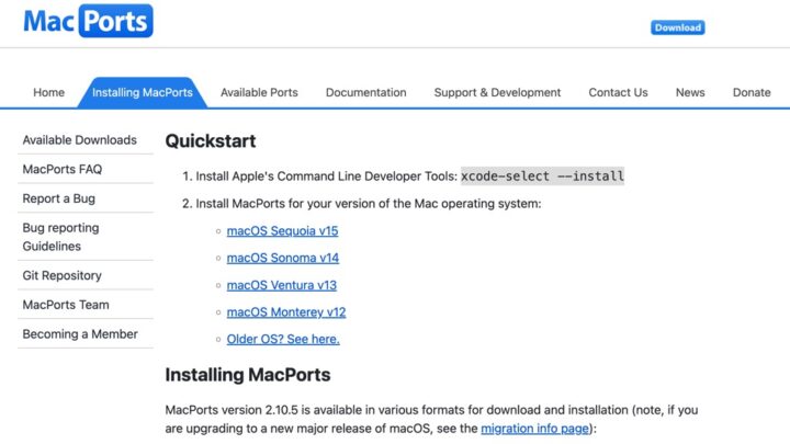 MacPorts: instale facilmente software de código aberto no macOS