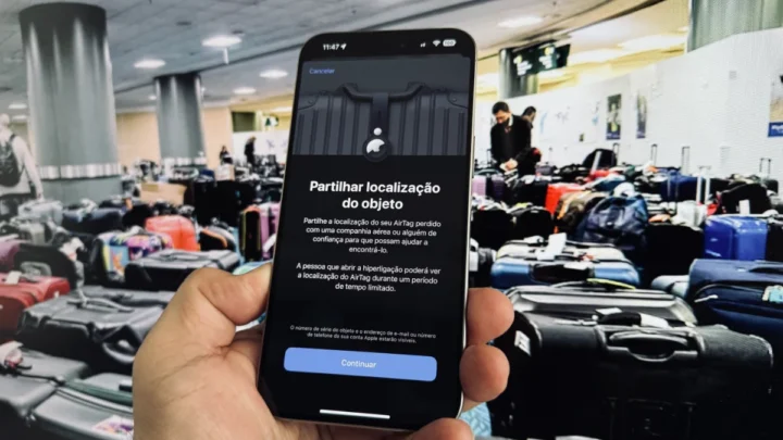 Imagem iOS 18.2 com partilha da localização do AirTag