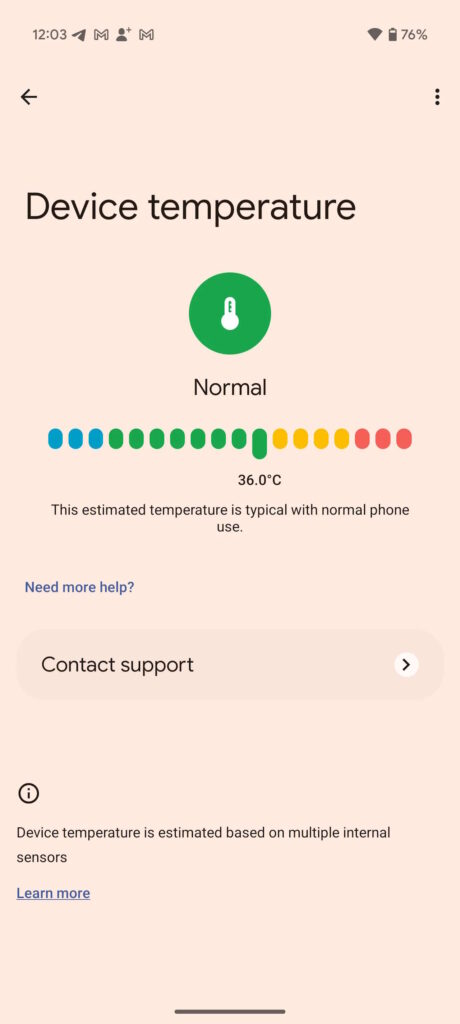 Google Pixel quentes temperatura