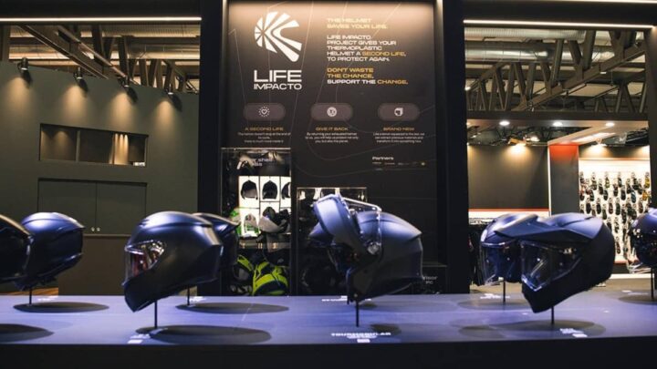 Projeto Life Impacto da Dainese, empresa proprietária da AGV Helmets, para reciclagem de capacetes de motociclos.