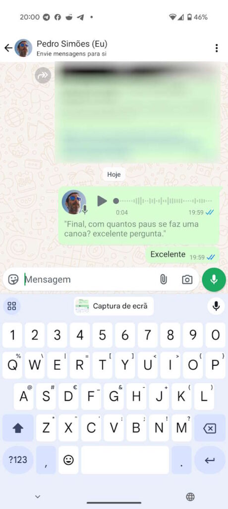 WhatsApp mensagens voz texto converter