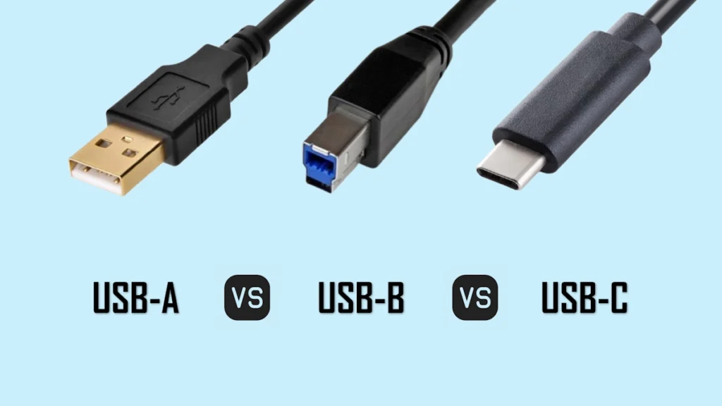 USB-A vs. USB-B vs. USB-C: Quais são as suas principais diferenças?