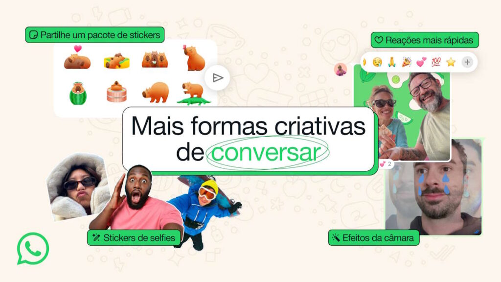 WhatsApp novidades conversas emoji filtros