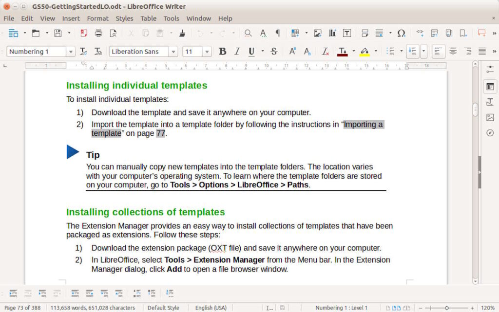 LibreOffice Office suite produtividade