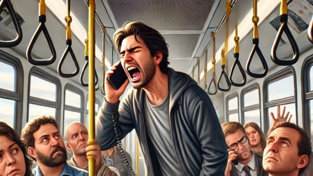 Coimas por falar em alta voz e videochamadas nos transportes públicos