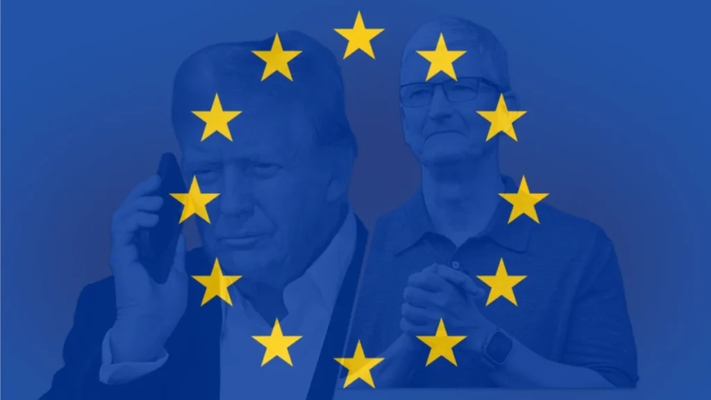 UE suspende multa à Apple enquanto negociações comerciais com Trump continuam