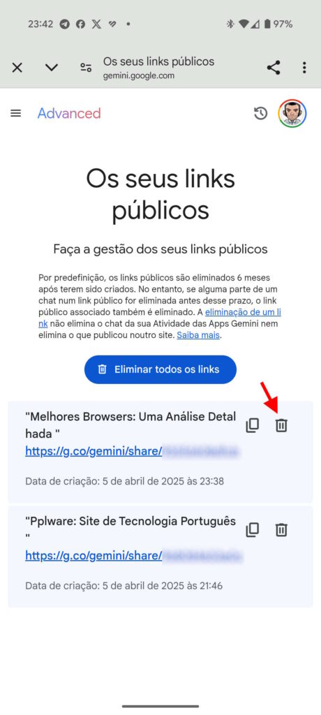 Gemini Android partilhar comando IA
