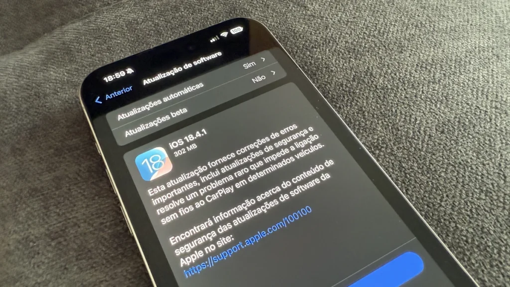 Apple lançou para todos o iOS 18.4.1