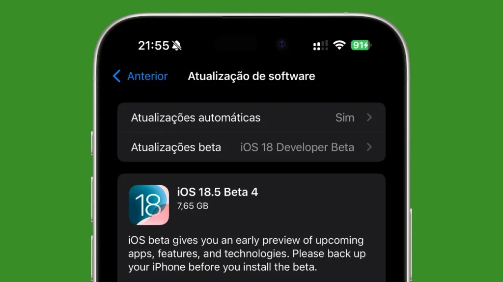 Apple disponibiliza beta 4 do iOS 18.5, macOS 15.5, watchOS 11.5, tvOS 18.5 e visionOS 2.5