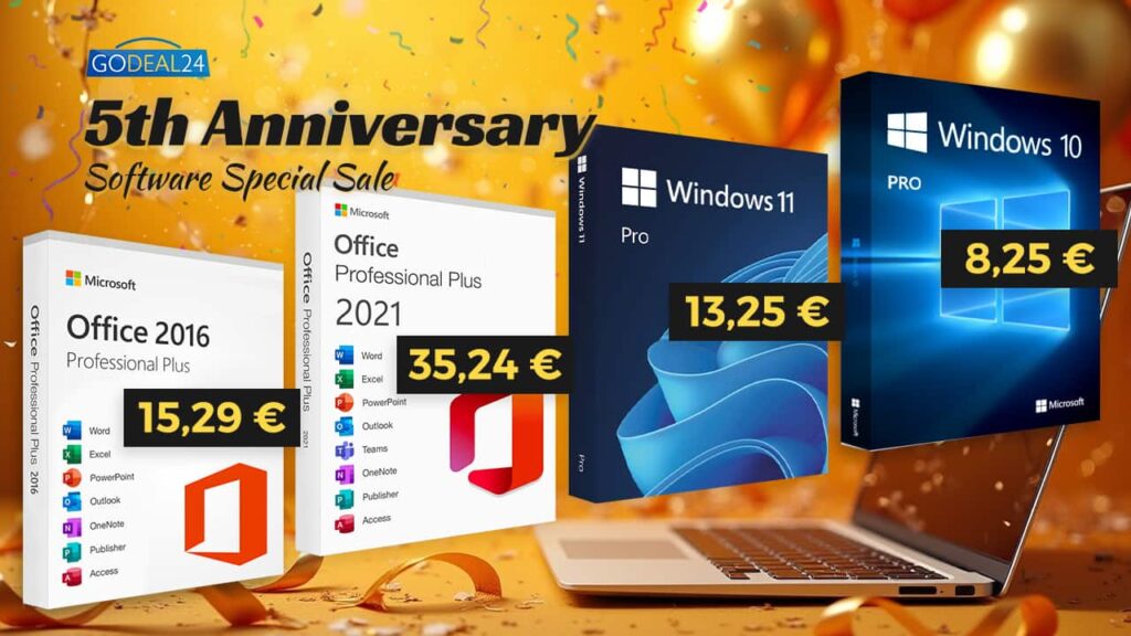 Explosão de descontos Godeal24: Windows 11 Pro a 13,25€ e Office 2021 – preços imbatíveis