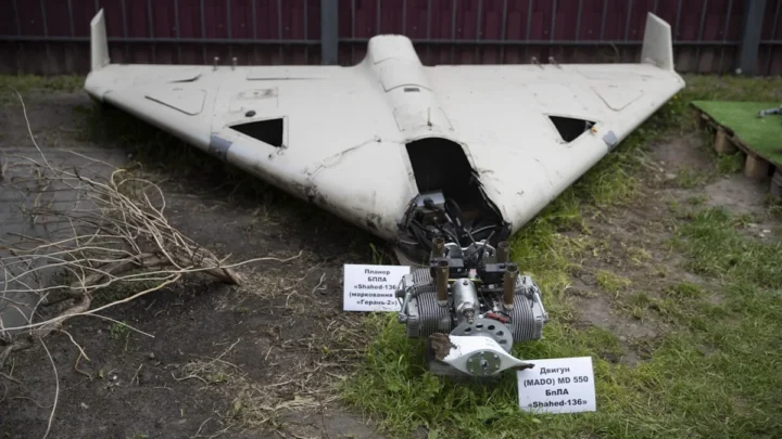 Imagem de drone disparado pela Rússia contra a Ucrânia que usa bots do Telegram