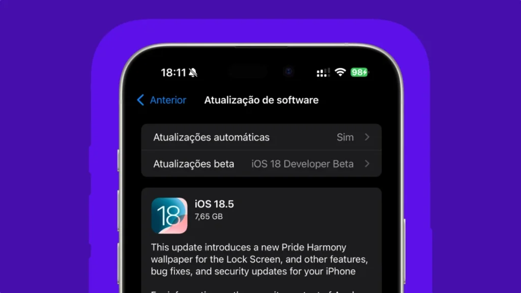 Apple lança o iOS 18.5 RC