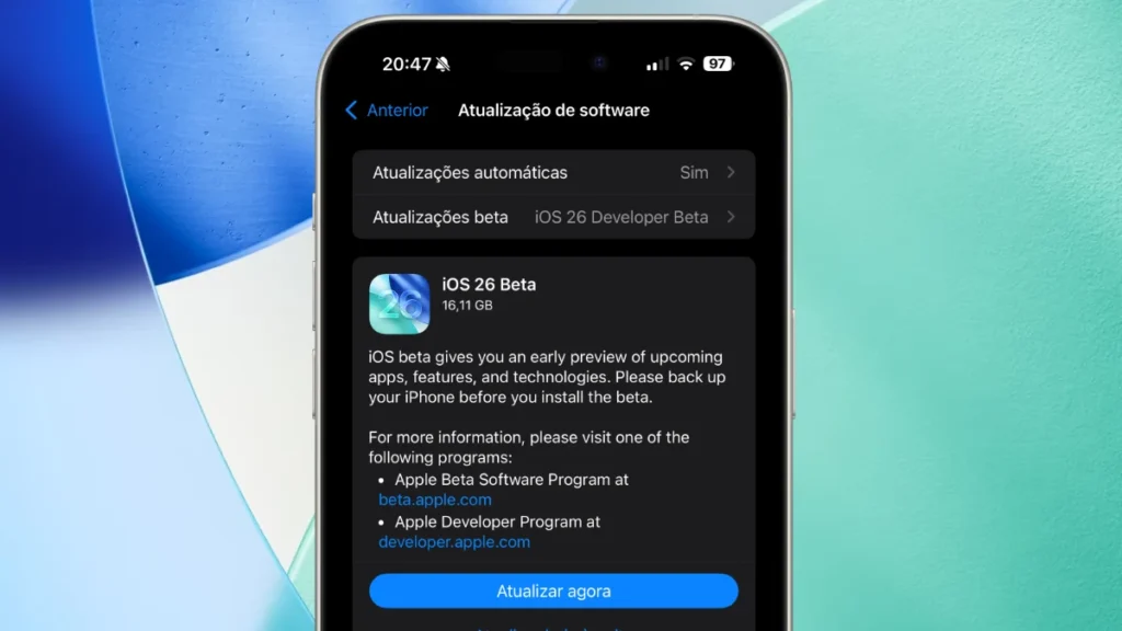 iOS 26 beta 1 já está disponível… e está fantástico!