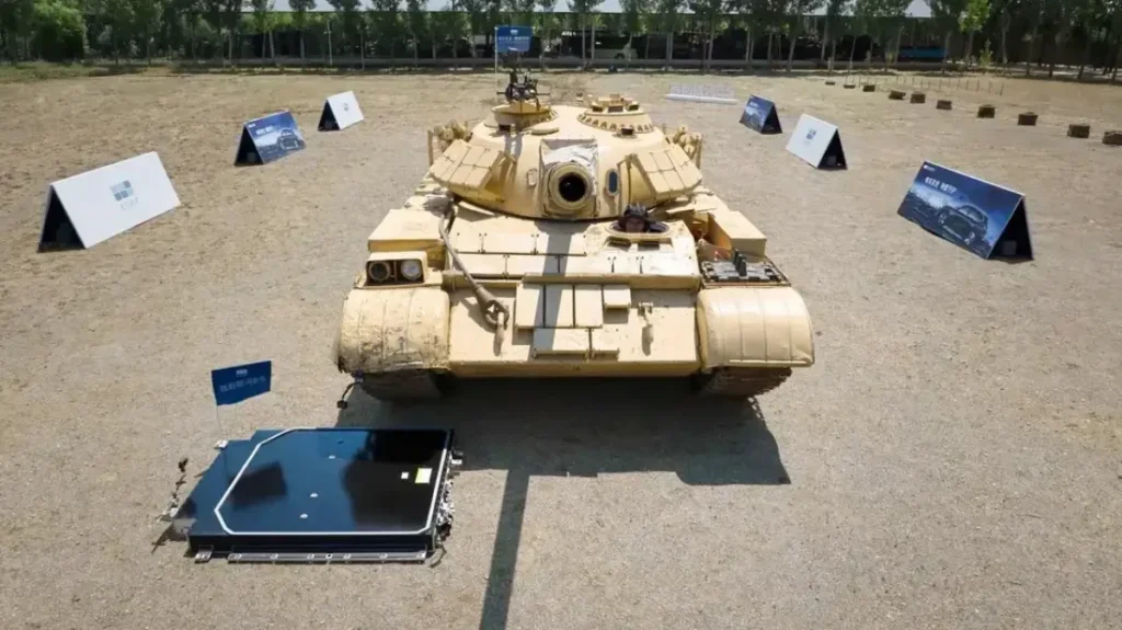 Baterias Made in China não explodem nem com um Tanque de Guerra por cima