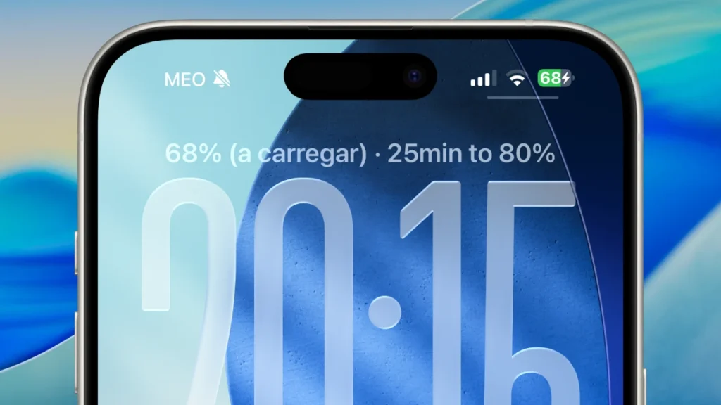 iOS 26 mostra o tempo de carregamento restante do iPhone