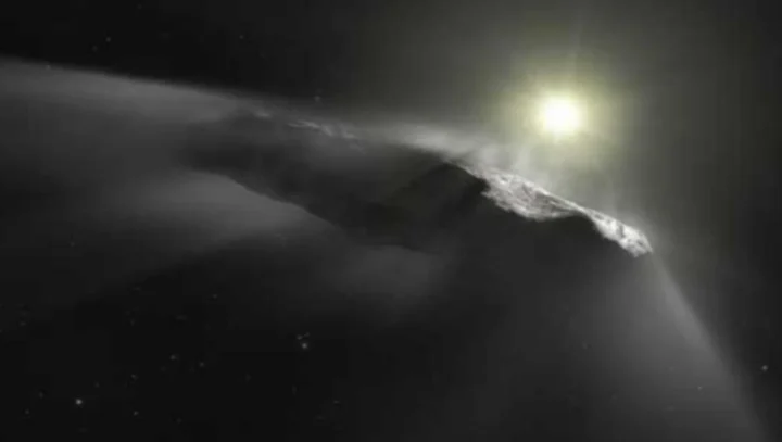 Ilustração cometa interestelar captado pela NASA