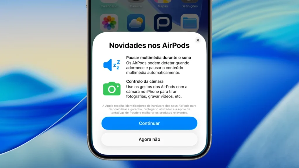 iOS 26 beta 3 traz Deteção de sono e Controlo de câmara para os AirPods