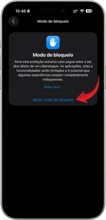Imagem Modo bloqueado nos iPhones da Apple