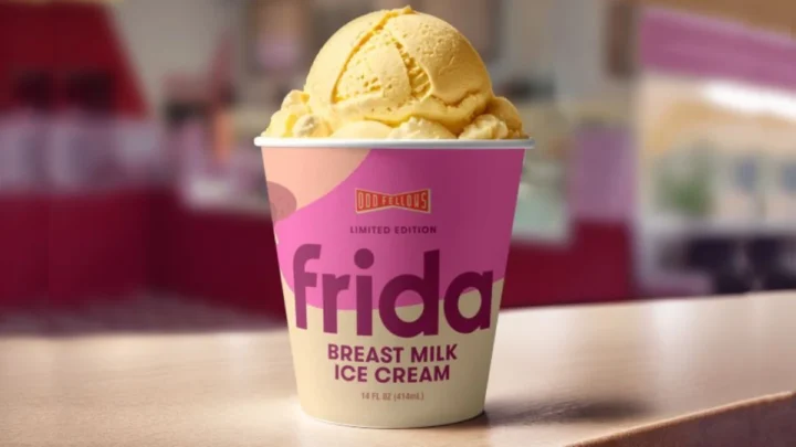 Imagem do gelado que contém "leite materno"