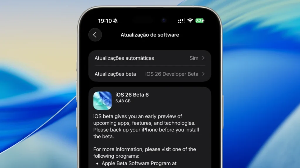 Apple disponibiliza o iOS 26 beta 6 para programadores… e não só!