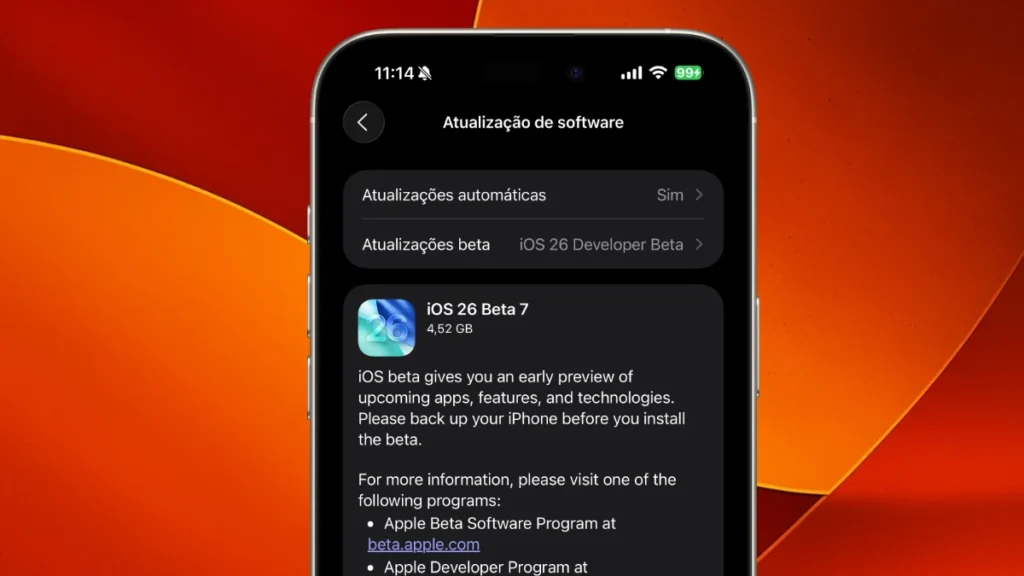 iOS 26 beta 7 trouxe algumas novidades