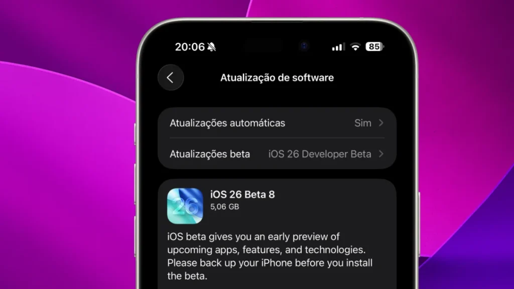 Apple lançou a beta 8 do iOS 26 e já estamos perto da versão final!
