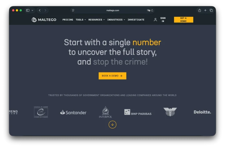 Imagem do Maltego, um dos muitos serviços OSINT