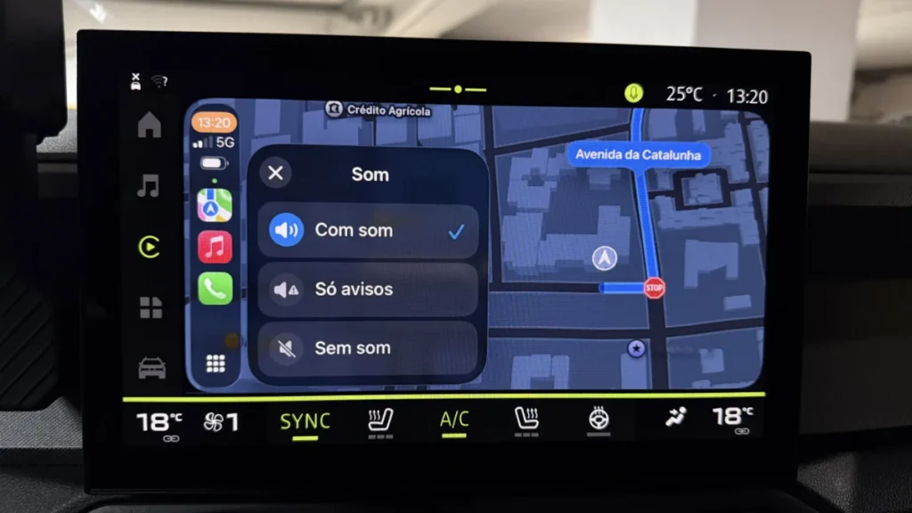 Ajustar a voz de navegação no Apple Mapas ou configurá-la apenas para alertas