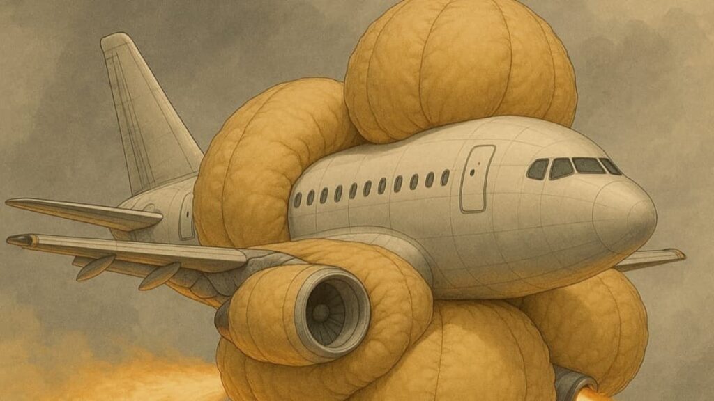 Engenheiros criaram airbags enormes para proteger os aviões em caso de queda