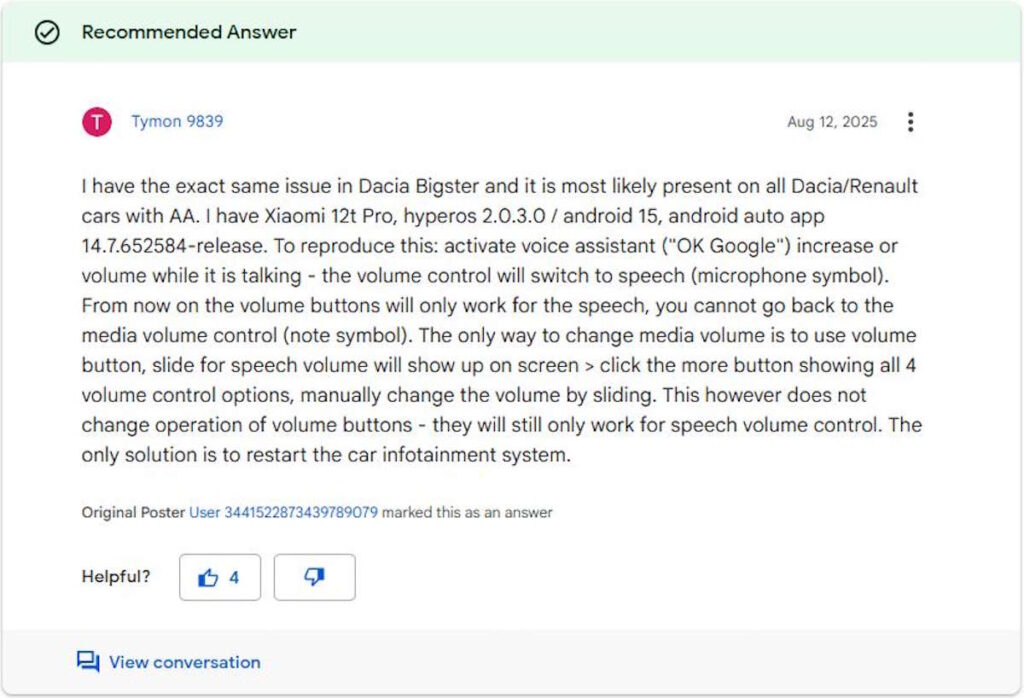 Bug no Android Auto afeta volume da música e da navegação 3 Android Auto controlo volume música navegação