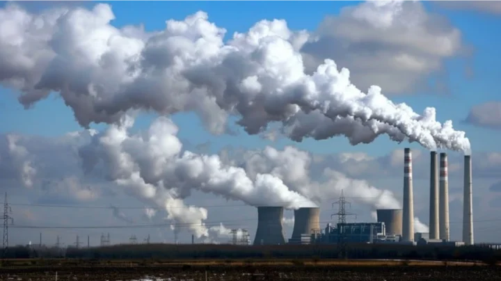 Ilustração da captação de CO₂