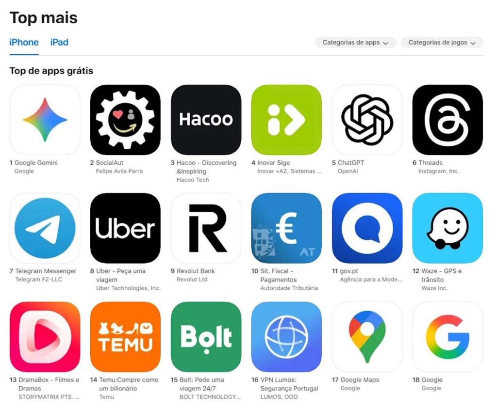 Gemini ChatGPT IA iPhone App Store