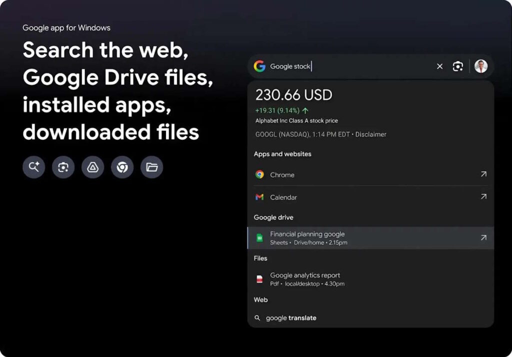 Google Windows 11 pesquisa aplicação