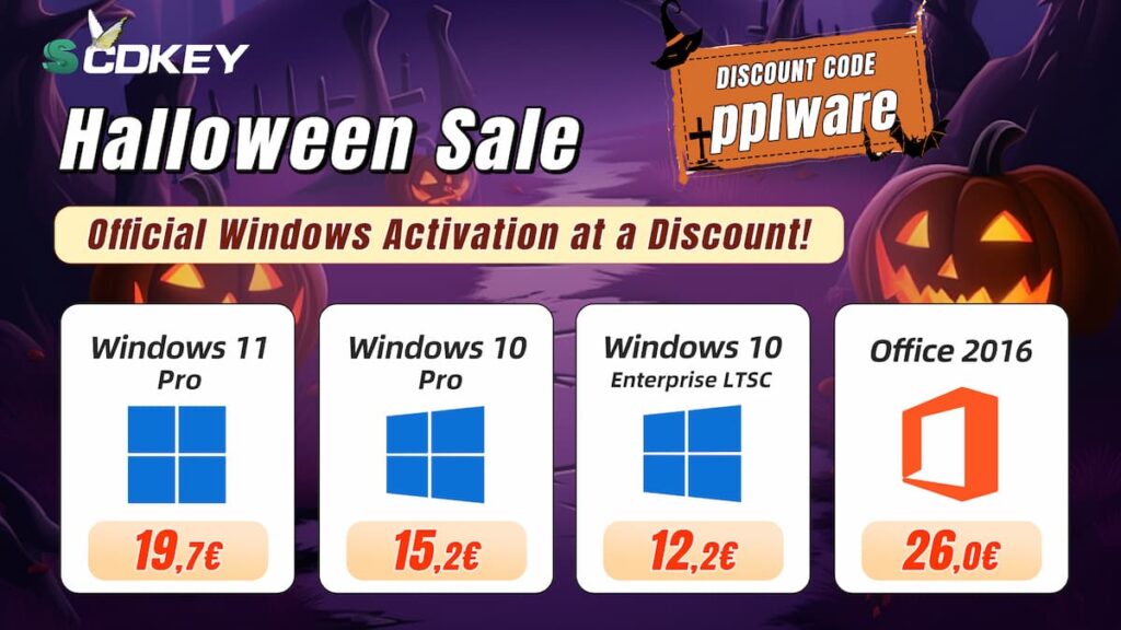 Grandes descontos SCDKey: pplware para ativar Windows e Office