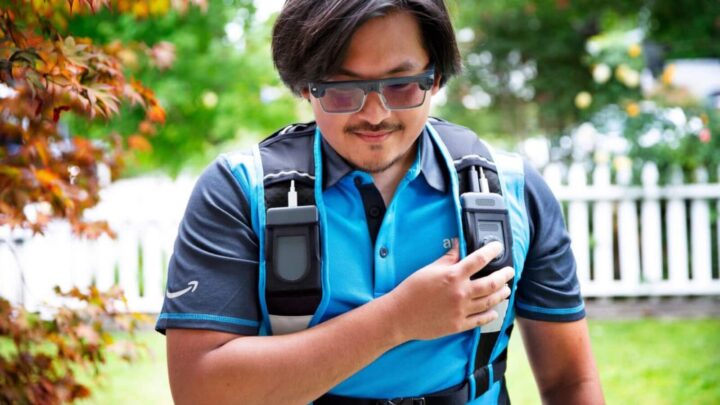 Óculos inteligentes da Amazon para estafetas