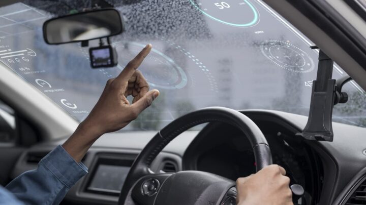 Carro com head-up display