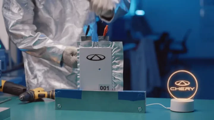 Imagem bateria sólida da Chery