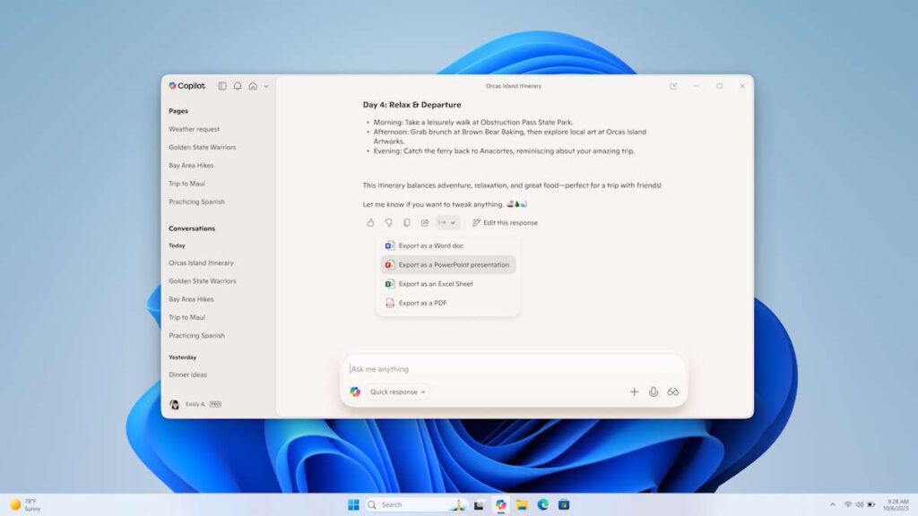 Copilot Microsoft Windows documentos