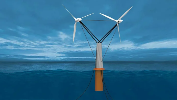 Imagem inovadora de uma turbina eólica