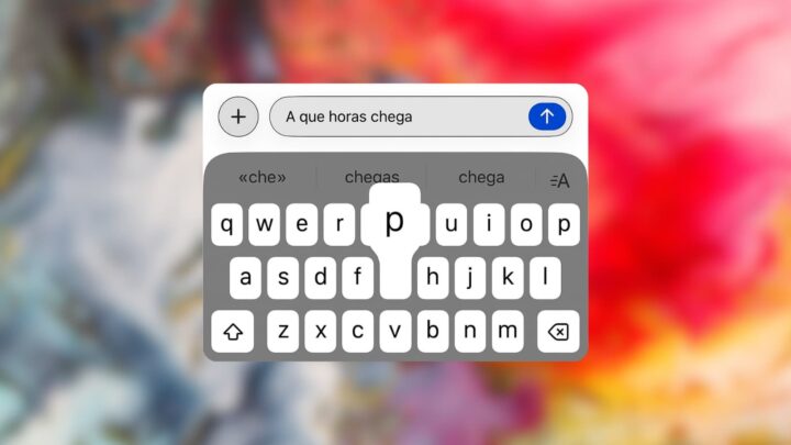 Tecla errada a digitar/ escrever no teclado do iPhone