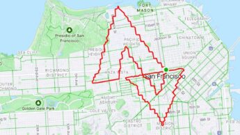 Logótipo da app Strava desenhado num mapa