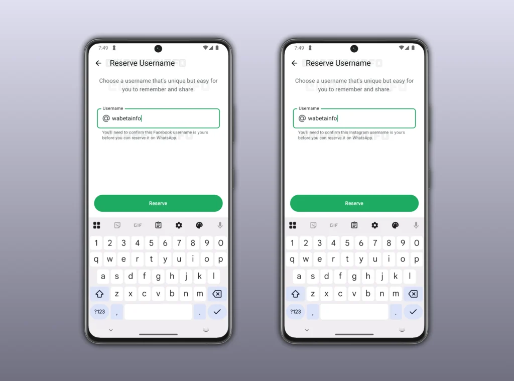 WhatsApp nomes utilizador prioridade Instagram