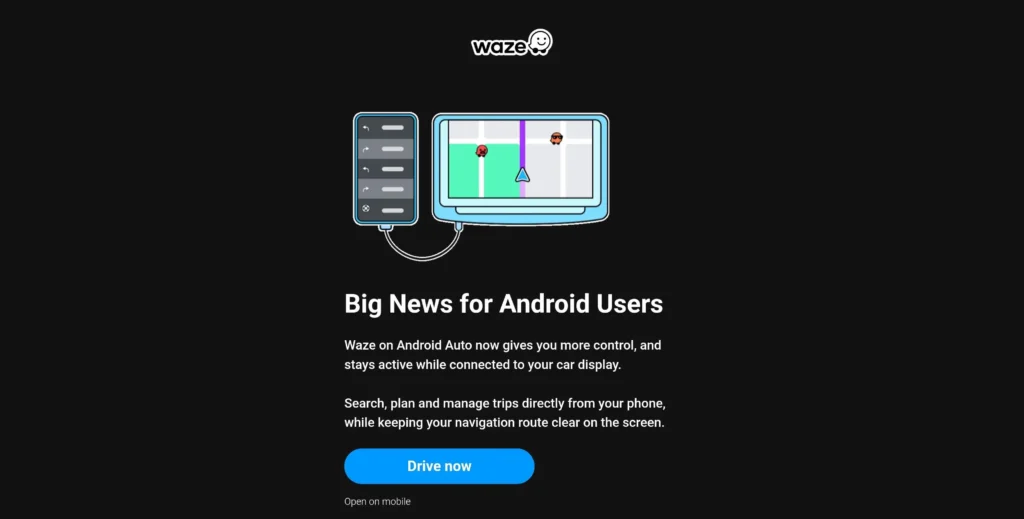 Waze Android Auto smartphone