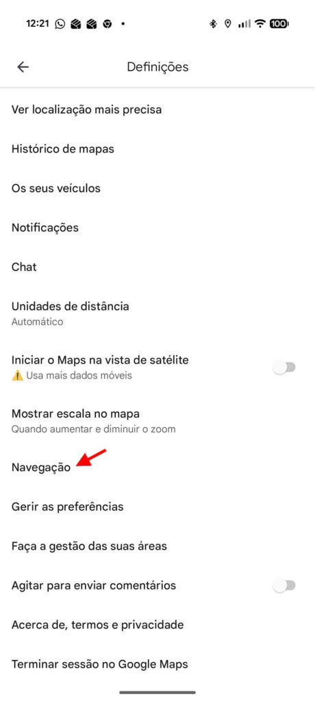 Google Maps energia bateria poupança