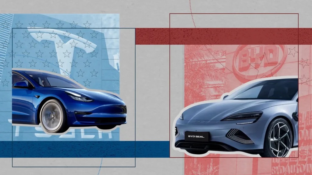 BYD Tesla carros elétricos Portugal