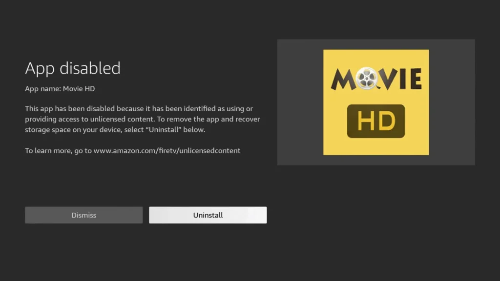 Amazon Fire TV IPTV pop-up apps